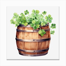 Barrel Of Shamrocks (9) Canvas Print