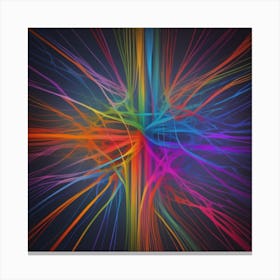 Abstract Colorful Lines 3 Canvas Print