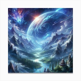 Space Landscape 1 Canvas Print