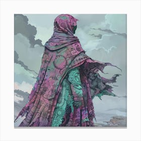 Woman In A Cloak Canvas Print