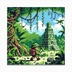8-bit jungle exploration 1 Canvas Print