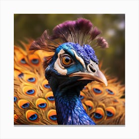 Peacock Portrait Canvas Print