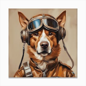 Pilot Dog Canvas Print