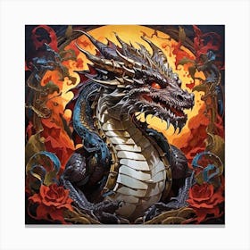 Dragon Of The Night Canvas Print