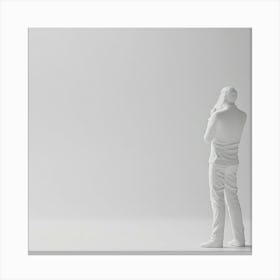 Man Looking At His Phone Canvas Print