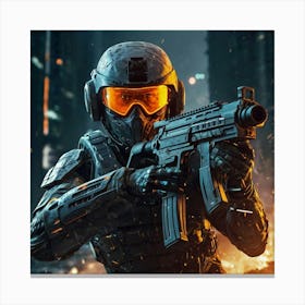 Halo Soldier Canvas Print