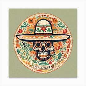 Mexican Skull 22 Canvas Print