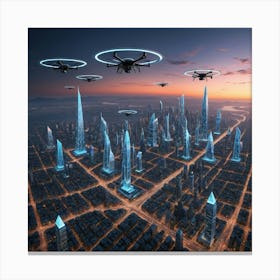 Futuristic City 1 Canvas Print