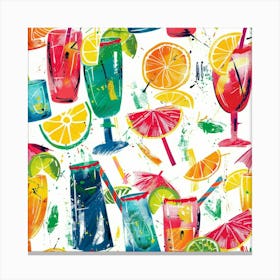 Tropical Drinks 4 Canvas Print
