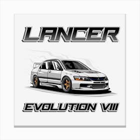 Lancer Evolution VIII White Canvas Print