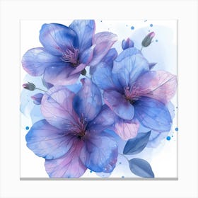 Watercolor Flowers Canvas Print