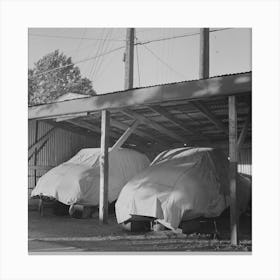 Redding, California, Automobiles In Storage For The Duration Of The War By Russell Lee Canvas Print