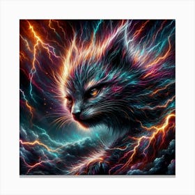 Lightning Cat 1 Canvas Print