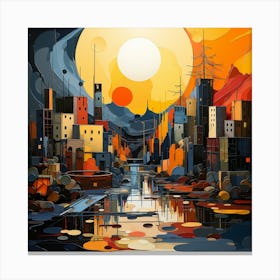 Sunset Cityscape Canvas Print