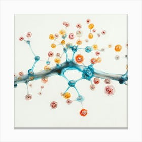 'Brain Cells' Watercolor Illustration Canvas Print