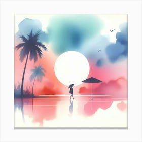 Sunset Beach Canvas Print