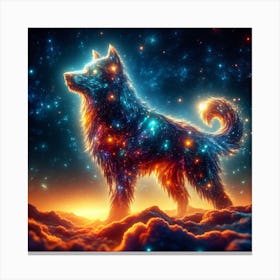 Wolf In The Sky Canvas Print