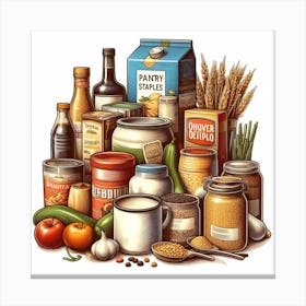 Food Illustration Canvas Print