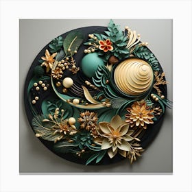 Christmas Paper Art Canvas Print