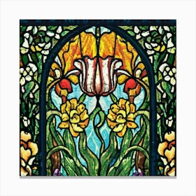 Picture of medieval stained glass windows 5 Canvas Print