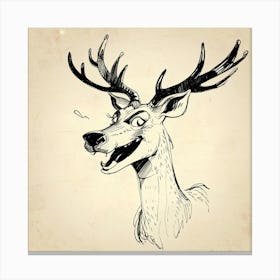 Deer Head 16 Canvas Print