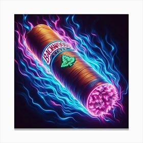 Neon Cigar Canvas Print