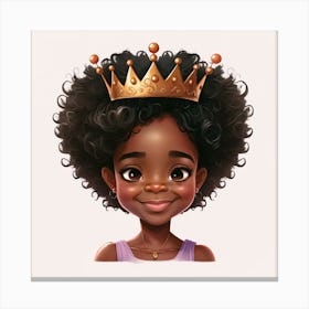 Black Girl With A Crown Canvas Print