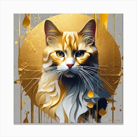 Golden Cat 13 Canvas Print