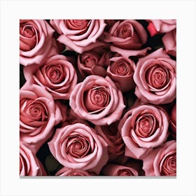 Pink Roses Background Canvas Print