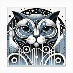 Nox Rooftop City Cat Canvas Print