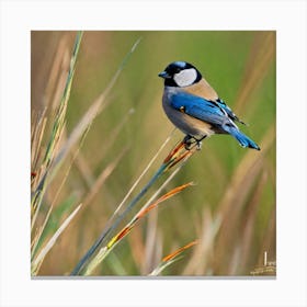 Tit on branch 61 Canvas Print