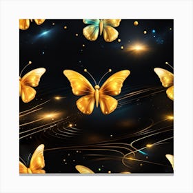 Golden Butterflies 12 Canvas Print