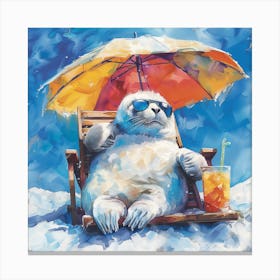 Hot Weddell Seals 3 Canvas Print