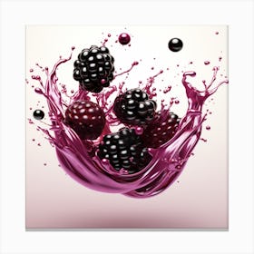 Blackberry Splash 6 Canvas Print