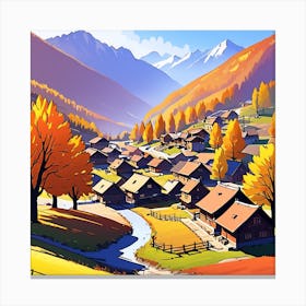 Autumn Village 25 Canvas Print