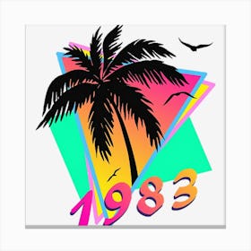 1983 Tropical Sunset Canvas Print
