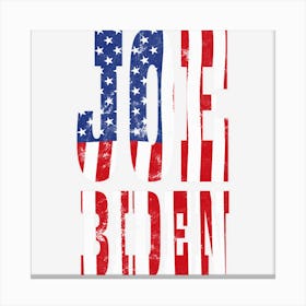 Joe Biden Usa Flag Canvas Print