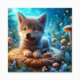 Luno the wolf cub 3 Canvas Print