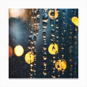 Rain Drops Art 1 Canvas Print