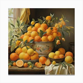 Oranges And Lemons Art Print 1 Canvas Print