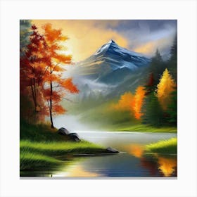 Autumn Landscape Painting 16 Canvas Print