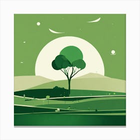 Tree In The Field 1 Canvas Print