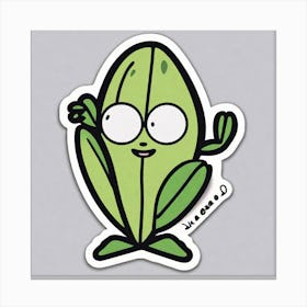 Pea Sticker Canvas Print