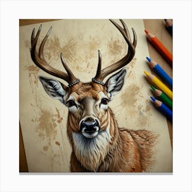 Deer! 16 Canvas Print