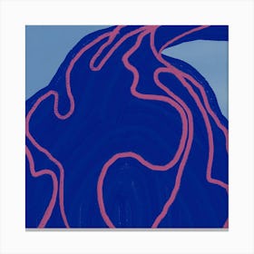 Abstract blue flame Canvas Print