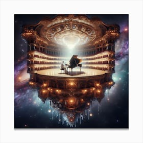 Grand Piano In Space 2 Canvas Print