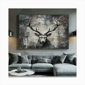 Stag Painting Canvas Print
