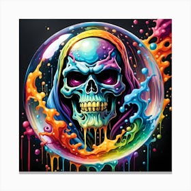 Colorful Skull 2 Canvas Print