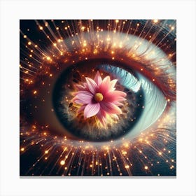 Flower In The Eye Canvas Print