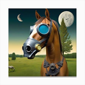 Gas Mask Horse 1 Canvas Print